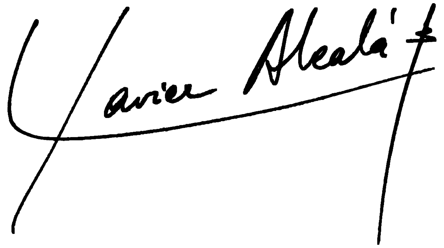 Firma de Xavier Alcalá